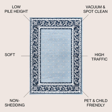Acanthus French Border Area Rug